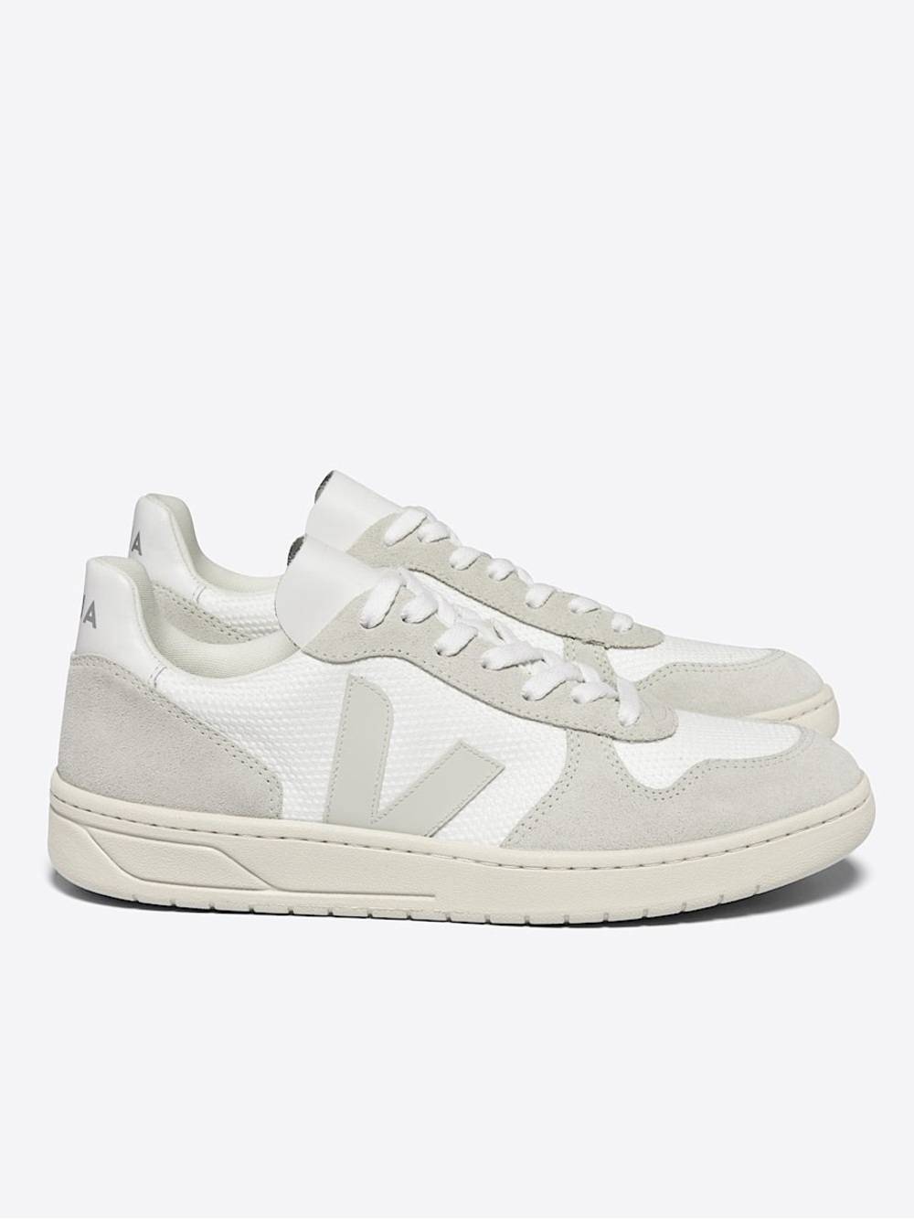 Veja V-10 B-Mesh Sneakers in White Natural Pierre
